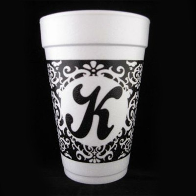 damask personalized cup