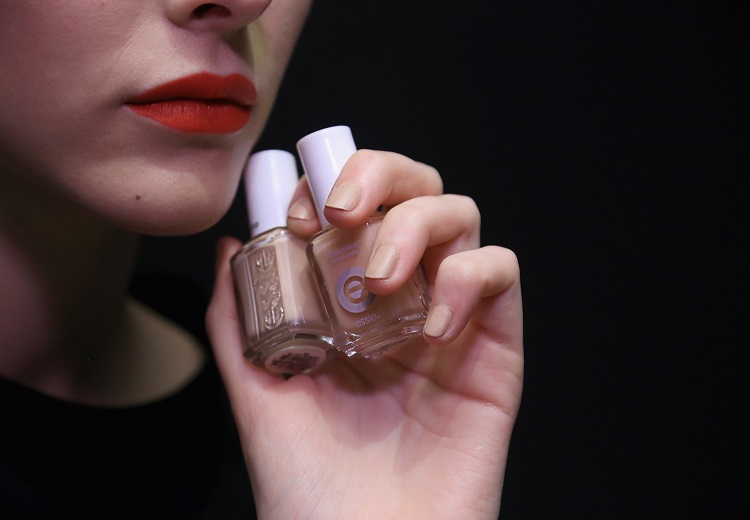 NEW YORK, NY - FEBRUARY 17: A model poses wearing essie all eyes on nudes for Proenza Schouler Fall/ Winter 2016 during New York Fashion Week at the Whitney Museum of American Art on February 17, 2016 in New York City. (Photo by Anna Webber/Getty Images for essie)