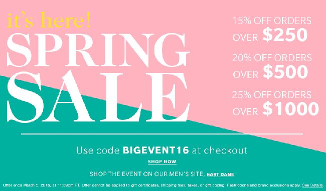 shopbop spring sale